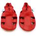 Dotty Fish Soft Leather Baby Shoes | Toddler Sandals | Non-slip Suede Soles | Red, 0-6 Months to 3-4 Years - Buy Online on SooperMarket.com