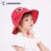LANGZHEN Beach Sun Protection Hat for Baby Girls - Crimson Crab Design | Adjustable Wide Brim Play Hat with Chin Strap | 6-12 Months - Buy Online on SooperMarket.com