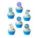24 Stand Up Happy Birthday Dad Daddy Father Themed Edible Wafer paper Cake Toppers Decorations
