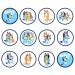 Blue Dog Cupcake Toppers (PRECUT Optional) #2 Edible Blue y Cake Topper Bluey Birthday Decorations Blue Family Edible Cake Topper Puppy Cake Decorations Blue y Party Decorations (PRECUT 12) 12 PRECUT