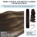 GOO GOO Balayage Chocolate Brown to Caramel Blonde Human Hair Extensions - 16 Inch Invisible Wire Hairpiece - Buy Online on SooperMarket.com