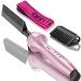 Dan Technology 500  High Heat hot Comb Hair Straightener Dual Voltage Pink hot Comb Adjustable Temperature hot Comb Electric for Wigs Professional Pressing Comb for African American Hair Pink-straight