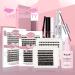 168 Pcs Mixed Cluster Lashes DIY Eyelash Extensions - First Glance+Adore D-Mix | Super Thin Band, Soft & Easy to Wear - Individual Lashes 10-16mm - Buy Online on SooperMarket.com