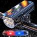 Victagen Bike Light 6 LED Bike Light 5000 Lumens Newest Super Bright Bike Lights for Night Riding, Waterproof Rechargeable Front Bike Headlight, High & Low Beam Design, Rechargeable Bike Taillights 5000lumen bike light