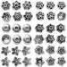 Antique Silver Spacer Bead Caps Bali Style Mixed Tibetan Silver Flower Beads Caps for Bracelet Necklace Earrings Jewelry Making Supplies Findings 600Pcs Silver 6 Style Mix