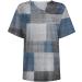 Shop Women's Oversized V Neck Pullover Tops - Trendy Casual Button Down Shirts in Blue - 3X Large - Buy Online on SooperMarket.com
