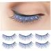 BELLIFFY 5 Pairs Cosplay Lashes Halloween Lashes Eye Lashes Halloween False Lashes Fake Lashes Fake Eyelashes Natural False Eyelashes Soft Light Fake Lash Rhinestone Eyelashes Blue Lashes - Buy Online on SooperMarket.com