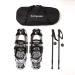 Carryown 3 in 1 Light Weight Snowshoes Set for Adults Men Women Youth Kids, Aluminum Alloy Terrain Snow Shoes with Trekking Poles and Carrying Tote Bag, 14" /21"/ 25"/ 30" Black(snowshoes+pole) 30"(180-250 lbs)