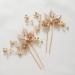 SWEETV 2Pcs Wedding Hair Pins for Brides Handmade Wedding Hair Accessories for Brides 1 Set( 2 Pcs in 1 set )