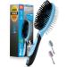 Bluepet "Double -decker" 2in1 dog brush for long -haired & short hair - also for puppies & cats - smoothing unavoiding brushing it - all -round talent for daily fur care blue