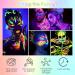 Glow UV Blacklight Face Body Paint Palette - 6 Neon Colors | Water Activated Washable Halloween Makeup & Cosplay Kit - Buy Online on SooperMarket.com