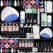 Morovan Poly Gel Nail Kit with 48W LED Nail Lamp Glitter Nail Prep Dehydrator and Primer Poly Nail Gel Kit Extension Gel for Nails Nail Art Supplies Poly Gel Kits with Everything White Black Glitters with Polishes
