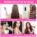 5-in-1 Hot Air Comb | Multi-Function Hair Styling Tool for Straight & Curly Hair | White | International Shipping - Buy Online on SooperMarket.com