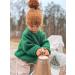Volunboy Knit Oversized Sweater for Baby Boy Girl | Crewneck Pullover Sweatshirt | Green | 4-5 Years - Buy Online on SooperMarket.com
