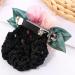 Women's Crochet Hair Bun Net with Flower Decor Hair Clip - 5 Colors - Buy Online on SooperMarket.com