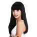 WIG ME UP MA116-1 Women's Long Straight Black Wig with Bangs - Retro 50s Style eCommerce Shipping Worldwide - Buy Online on SooperMarket.com