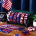 Patriotic American Flag Headband Set | 4th of July Hair Accessories Kit with Scrunchies - Buy Online on SooperMarket.com