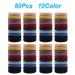 80 Pcs Seamless Cotton Hair Ties for Women - Elastic Wave Style Bands for Curly & Thick Hair - Buy Online on SooperMarket.com