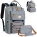 Tonyeee wrap backpack backpack- removable cross body bottle diaper bag travel essentials baby bag with diaper support stylish diaper bag for mom/dad gray
