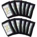 Pro Athletics QB Playbook Wristband - 12-Pack Black | Football Quarterback Play Wristbands for Youth, 3 Compartments - Wrist Coach for All Sports - Buy Online on SooperMarket.com