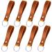 Nuen 4 pieces leather key rings metal key ring with leather trailer leather strap keychain keychain keychain with leather loop leather lactor with a clapping ring for car keys 8 classic