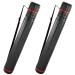 MyGift Heavy Duty Black Plastic 45 Inch Expanding Document Tube  Jumbo Poster Tube with Strap  Set of 2