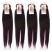 T1/Purple 60 INCH XPRESSION LAGOS BRAID PRE-PULLED/PRE-STRETCHED Hair Extension 60 2 In A Pack (Colour T1/Purple Black/Purple Mix) Heat Resistant Tangle Free Black Purple 1