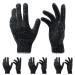 4 Pairs 8 Pcs Exfoliating Gloves for Shower - Premium Bath Gloves - Body Scrubber Gloves for Shower, Spa, Massage, Body Scrubs, Remove Dead Skin, Deep Cleaning Black