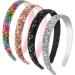 Waydress 4 Pieces Rhinestone Headband for Women Crystal Sparkly Jewel Bling Glitter Headband Hair Accessories (Bright Color)