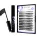 BEYELIAN 144 Pcs Lash Clusters ans Glue Kit 10-16mm DIY Eyelash Extension Natural Look Reusable Black Super Thin Band Super Strong Hold Latex Free Eyelash Adhesive