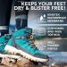Foxelli Women's Waterproof Suede Hiking Boots - Breathable & Lightweight - Size 8.5 Teal - Buy Online on SooperMarket.com