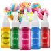 Food color gel Wwtop 5 colors x25g food color set for cakes fondant food gel -colored color sugar -free food coloring gel for cheeks macarons drinks Easter egg 25 ml (5 Pack)