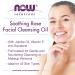 Now Foods Soothing Rose Facial Cleansing Oil 4 oz | Gentle Makeup Remover & Hydrating Cleanser - Buy Online on SooperMarket.com