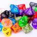 25-Piece Polyhedral Dice Set w/ Black Pouch - DND RPG MTG Table Games - Random Multi Colored Assortment - Color Set 2 D10 - Buy Online on SooperMarket.com