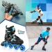 XinoSports Kids Adjustable LED Inline Skates - Black Youth Big Kid Large 5-8 - Indoor & Outdoor Roller Blades with Illuminating Wheels - Buy Online on SooperMarket.com