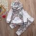 TMEOG Baby Hooded Sweatshirt and Pants Set - Floral Grey (3-6 Months) - Buy Online on SooperMarket.com