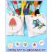 Pllieay Kids Cross Stitch Kit | 6 Patterns, 2 Hoops, 12 Skeins | Beginner Needlepoint Starter Set with Instructions - Buy Online on SooperMarket.com