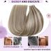 Buy Laavoo Invisible Tape Extensions | Real Hair Remy Blond Highlighted 40cm | Seamless 20pcs Perfect for Natural Look - Buy Online on SooperMarket.com