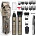 Hatteker Hair Clipper for Men Waterproof Hair Trimmer Electric Shaver Razor Cordless Hair Clippers Nose Hair Trimmer for Men Shaving Kit for Nose Mustache Body Facial Birthday Gift for Dad