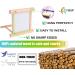 Blessed Family Bird Parakeet Mirror - Wooden Perch Stand and Swing Toy for Parrot Cage - Parakeet Accessories for Various Bird Species - 1 Piece - Buy Online on SooperMarket.com