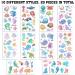 Sea Animals Temporary Glitter Tattoos - 20 Sheets for Kids Party Favors | Dolphin, Shark, Octopus, Fish Stickers - Buy Online on SooperMarket.com