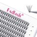 Individual Lashes Fadlash Cluster Eyelashes Extension 20 Root 0.07mm D Curl 15mm Single Length Eyelashes Individual Cluster Lashes Self-Application DIY Lashes Extensions 15mm 20D-0.07-D