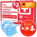 Purahelp 3x car bandage box according to the current standard 2024 DIN 13164 (STPO compliant) - including ventilation 2x climbing strips - first aid set of car first aid car 2024 3 pieces