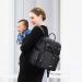 Hafmall Diaper Bag Backpack with Stroller Hooks - Stylish, Multifunctional Travel Baby Bag for Boys and Girls - Black Maternity Nappy Bag for Mom and Dad - Buy Online on SooperMarket.com