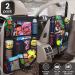 ACELIFE Car Seat Organizer for Kids - 2 Pack Backseat Protector with iPad Holder, Kick Mat, 9 Pockets - Black Car Accessories for Toddlers - Buy Online on SooperMarket.com
