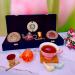 Luxurious Saffron Gift Box for Chefs: 9 Gr Grade A+ Organic Super Negin Coupe Saffron Threads Green Cardamom Rose Bud Tea Dried Saffron Teapot Small Brass Mortar and Pestle (Navy Velvet Box) - Buy Online on SooperMarket.com