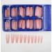 Nude Pink Long Coffin False Nails - 100pc Colored Acrylic Tips for Women & Girls | Press on Ballerina Shape Manicure DIY - Buy Online on SooperMarket.com