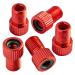 Bike Bits Presta Valve Adapter - Convert Presta to Schrader - French/UK to US - Inflate Tire Using Standard Pump or Air Compressor Red