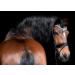 Tyssons Breeches Anatomical Bridle - Reitzaum Relax Shared Neck Piece Black Brown Cognac Ros gold Full Rhinestone Glitter Soft Leather for Ponies (Noric) - Buy Online on SooperMarket.com