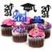 Ercadio 48 Pack 2023 Graduation Cupcake Toppers Black Blue Glitter Grad Cap Diploma Class of 2023 Cupcake Picks for 2023 Graduation Theme Party Cake Decorations Supplies B-grad Blue - Buy Online on SooperMarket.com